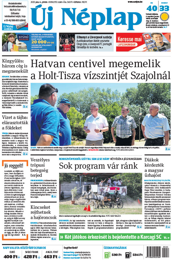 Lapszám: 2025.07.04. + MELLÉKLET