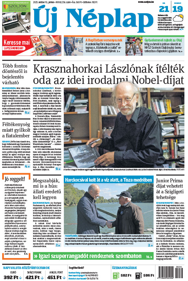 Lapszám: 2025.10.10. + MELLÉKLET