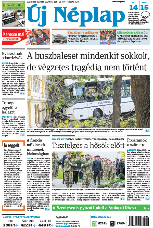 Lapszám: 2025.10.24. + MELLÉKLET