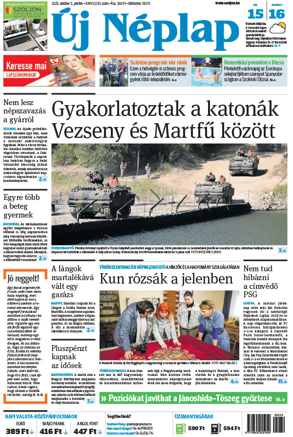 Lapszám: 2025.10.03. + MELLÉKLET