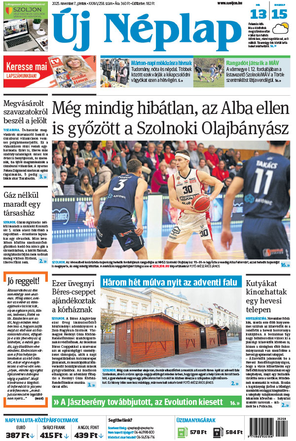 Lapszám: 2025.11.07. + MELLÉKLET