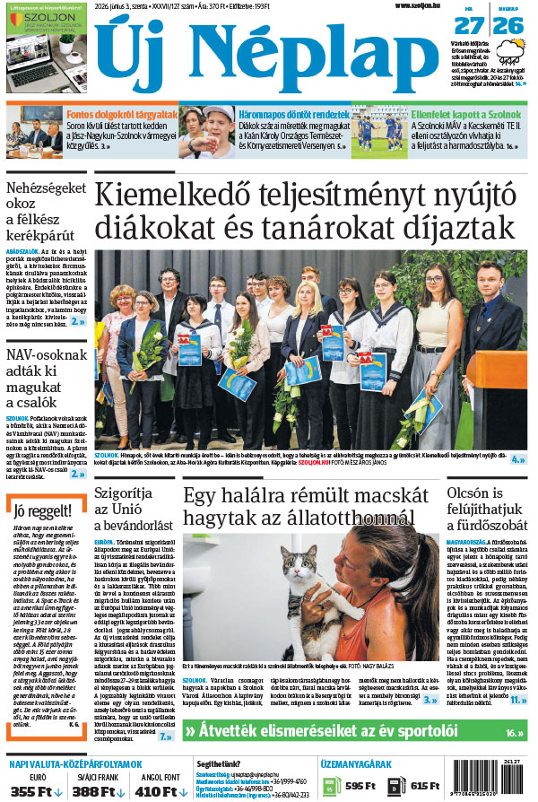 Lapszám: 2026. 06. 03.