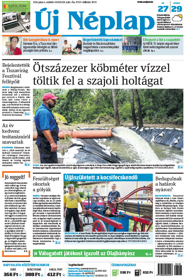 Lapszám: 2026. 06. 04.