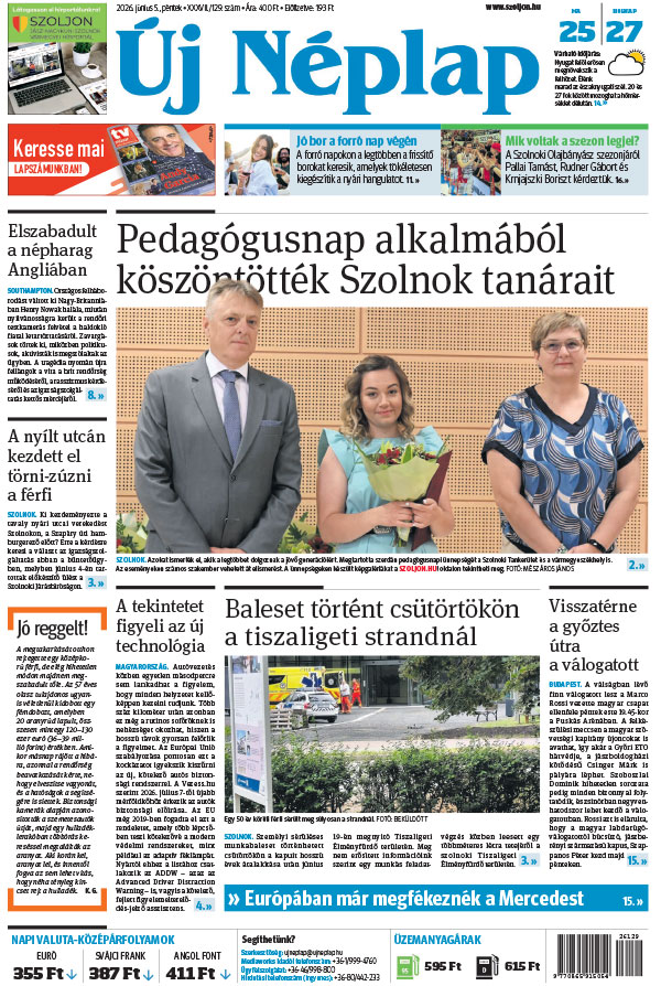Lapszám: 2026. 06. 05. + MELLÉKLET