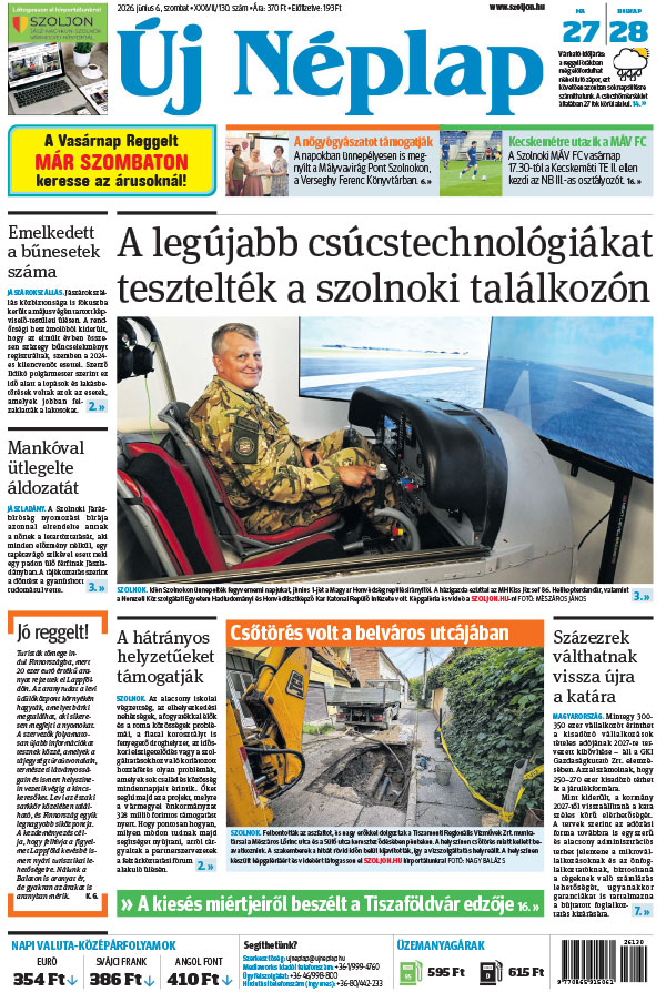 Lapszám: 2026. 06. 06.