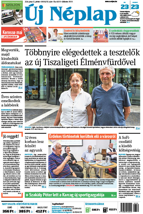 Lapszám: 2026. 06. 12. + MELLÉKLET