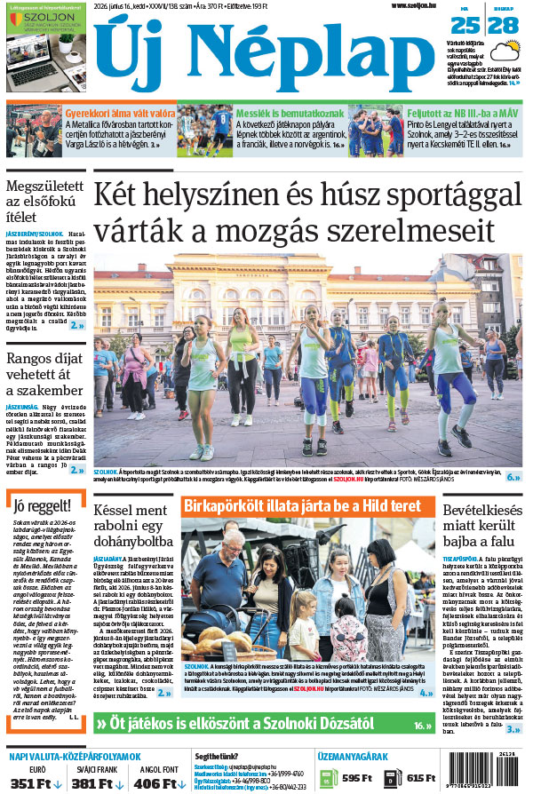 Lapszám: 2026. 06. 16.