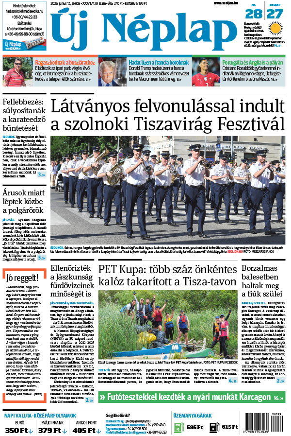 Lapszám: 2026. 06. 17.