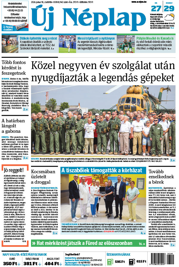 Lapszám: 2026. 06. 18.