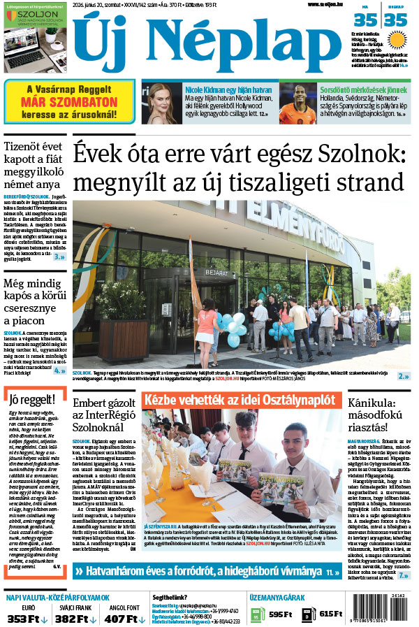Lapszám: 2026. 06. 20.