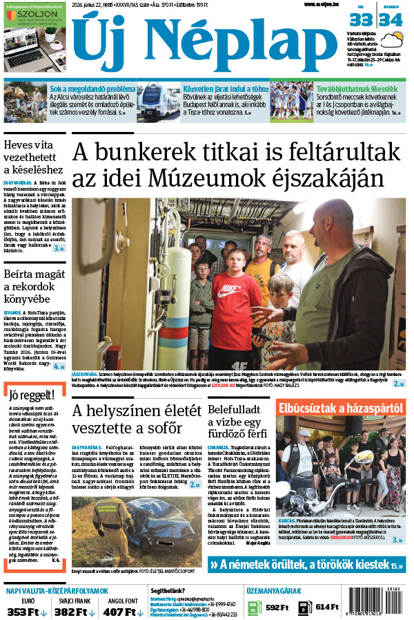 Lapszám: 2026. 06. 22.