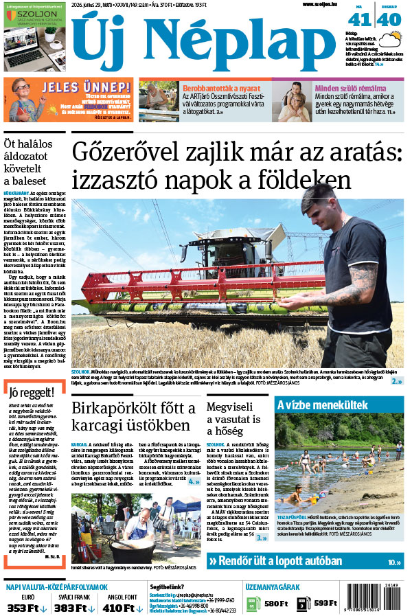 Lapszám: 2026. 06. 29.