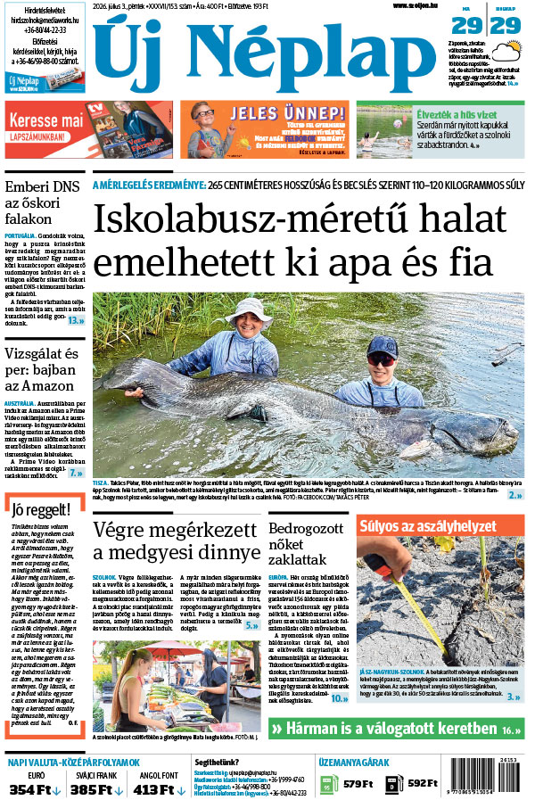 Lapszám: 2026. 07. 03.