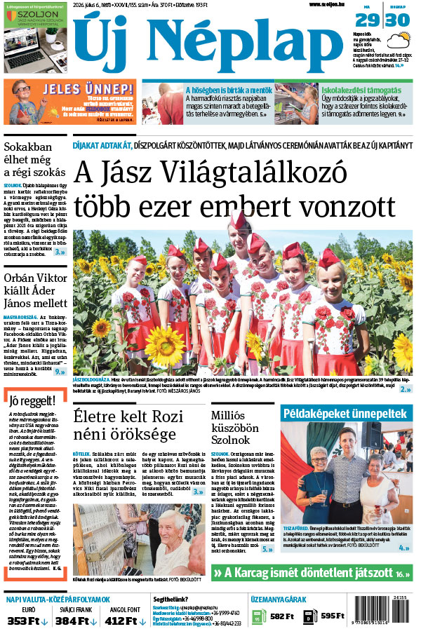 Lapszám: 2026. 07. 06.